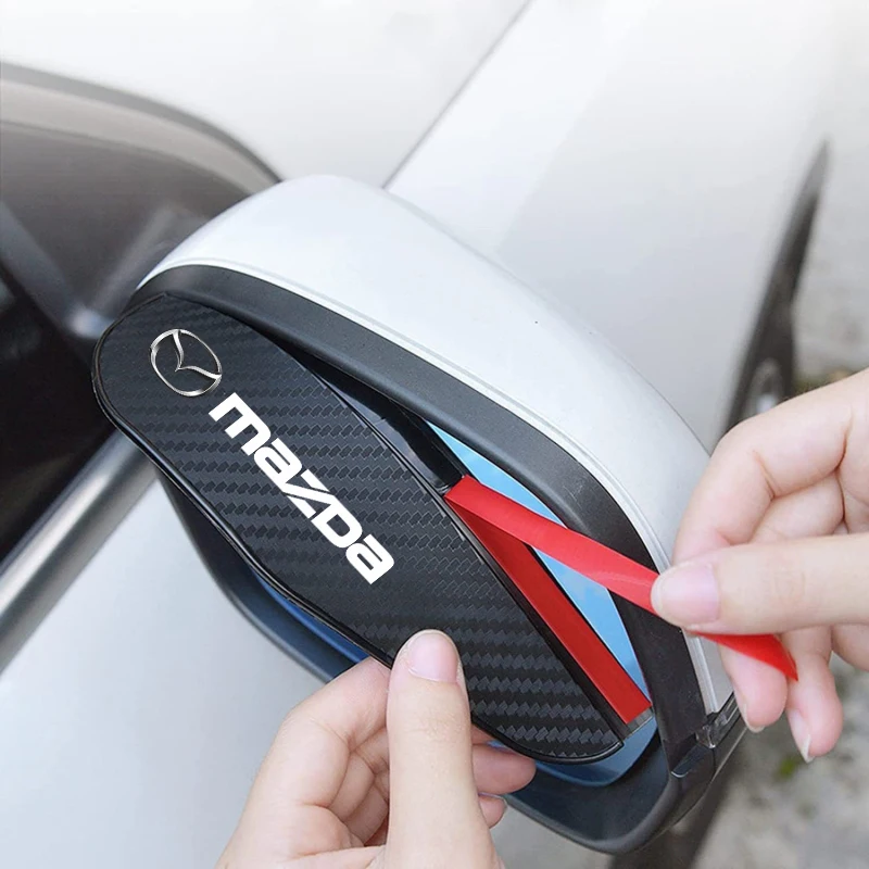 

2pcs Carbon fiber Car Rearview Mirror Rain Eyebrow Sticker For Mazda 3 6 Atenza Protege Cx9 Cx7 Cx5 Rx8 Rx7 Mx5 Speed Axela