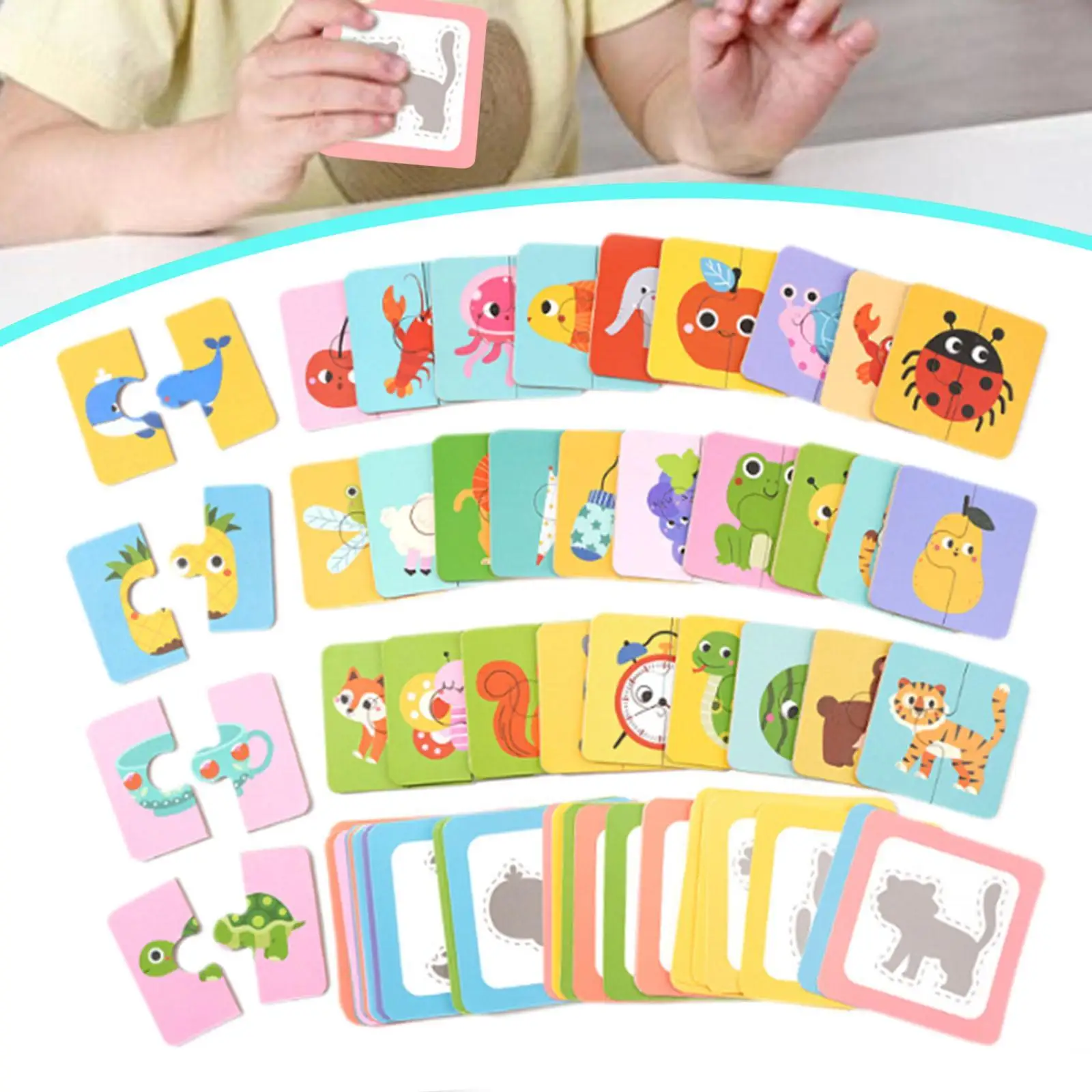 Puzzle coordinati Rompicapo Colore Forma Cognizione Gioco educativo di abbinamento ombra per l'intrattenimento Interazione familiare