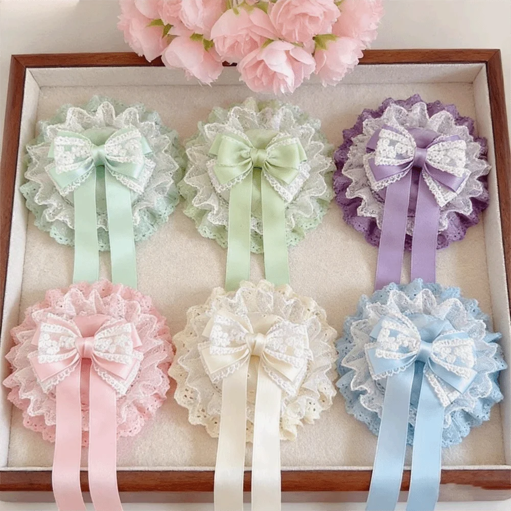 

Kawaii Vintage Lolita Hair Clip Exquisite Elegant Bow Hair Clip Soft Lace Hair Clip Lolita Hair Accessories