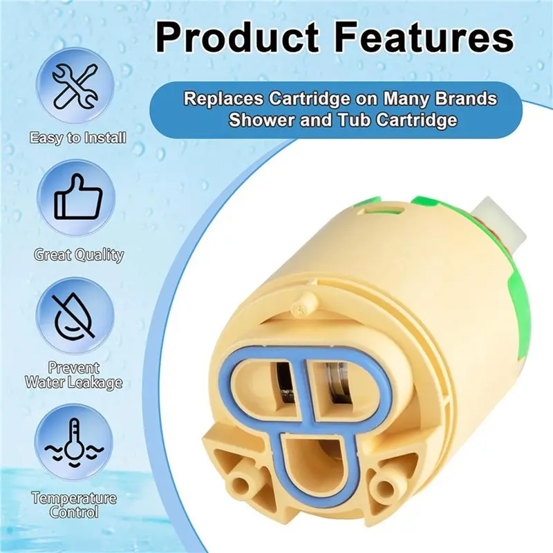 WCS-2X JL01GJ Shower Cartridges Replacement,40Mm Faucet Cartridges Replacement,For Replaces Cartridges Tub And Shower Valve