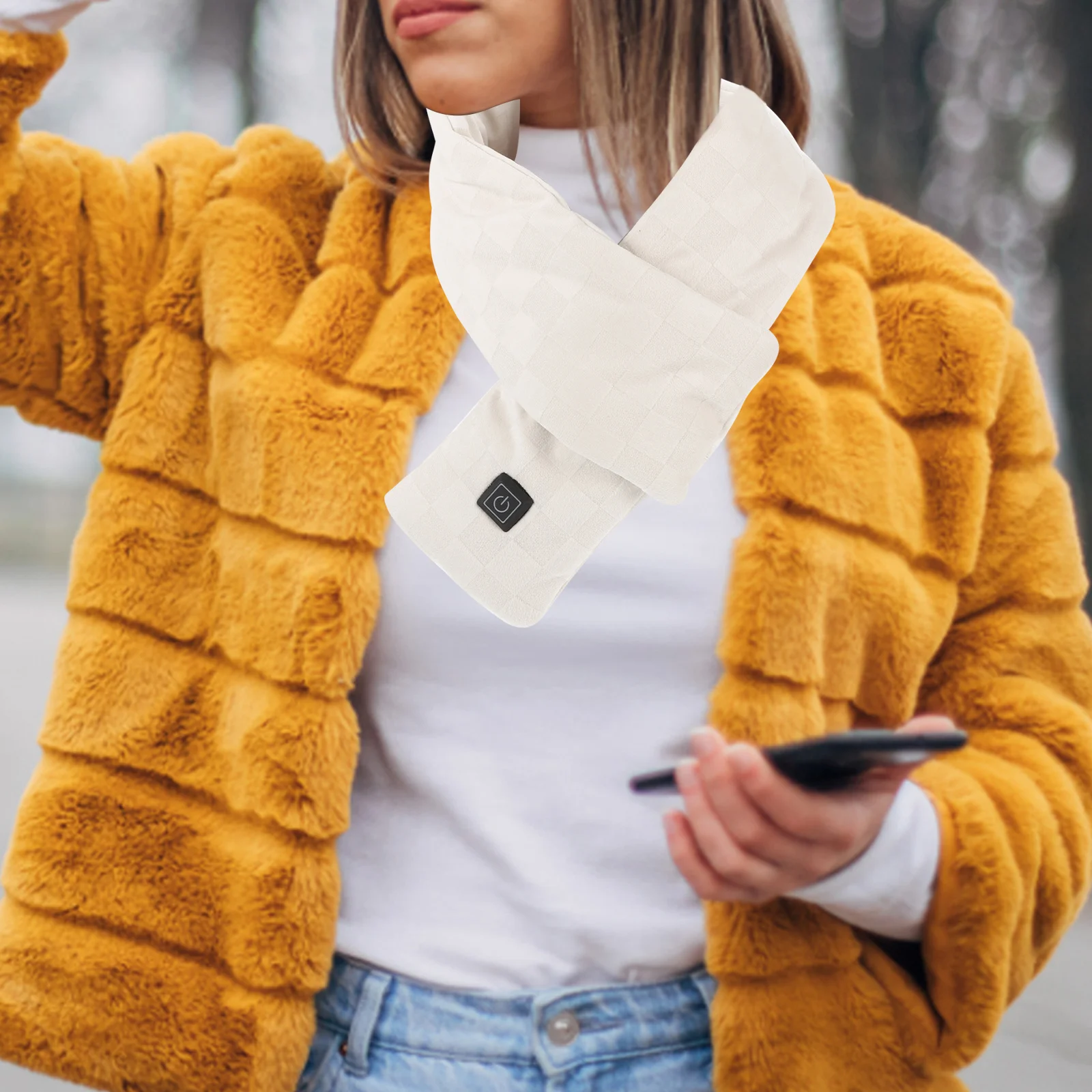 

Heated Scarf for Women Men Premium Material Adjustable Temperature Safe Portable Warm Keeping Winter Warm Keeping Scarf