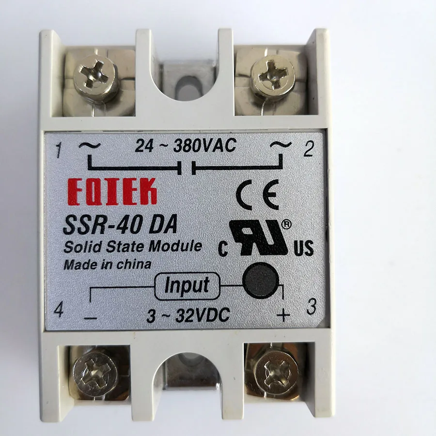 Solid State Relay SSR 10DA 25DA 40DA DC Control AC White Shell Single Phase Without Plastic Cover 3-32V Input DC 24-380V AC Outp