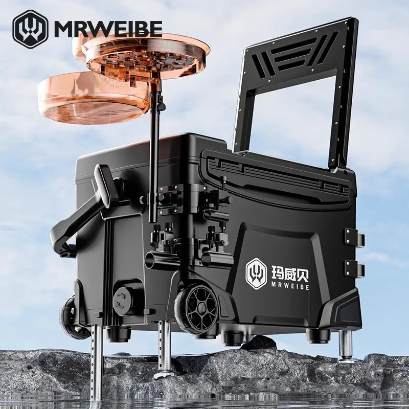 

2025 New ABS Multifunctional Fishing Box Lightweight All Terrain with 4 Adjustable Legs No Assembly Needed