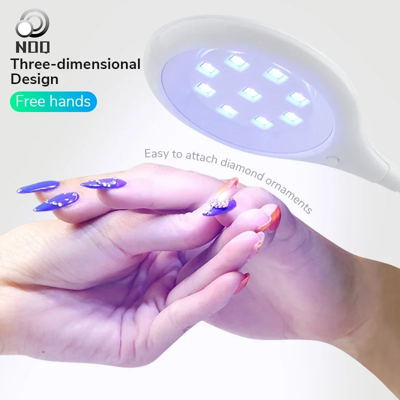 Nail Dryer Table Lamp Type Personal Home Nail Curing Lamp UV Lamp Power Storage Professional Adjustable Lamp 360° Rotation