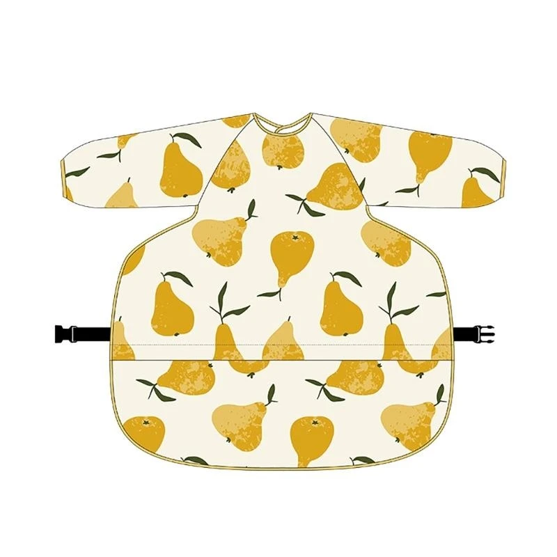 مريلة تغذية الأطفال J15U بأكمام من البوليستر من عمر 6 أشهر إلى 3 سنوات #2