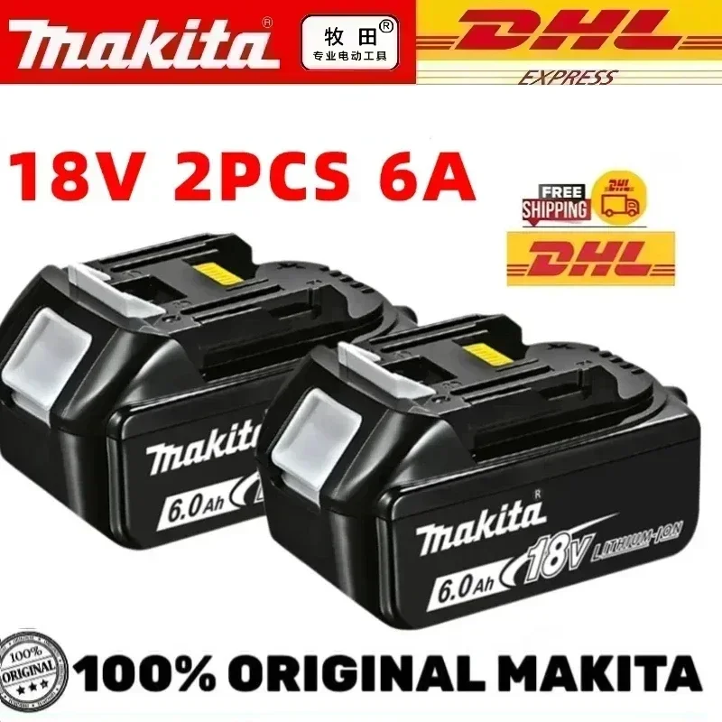 

100% Makita 18V 6.0 Rechargeable Lithium-Ion Battery with LED Indicator, High Capacity for Makita Cordles Power Tool Battey