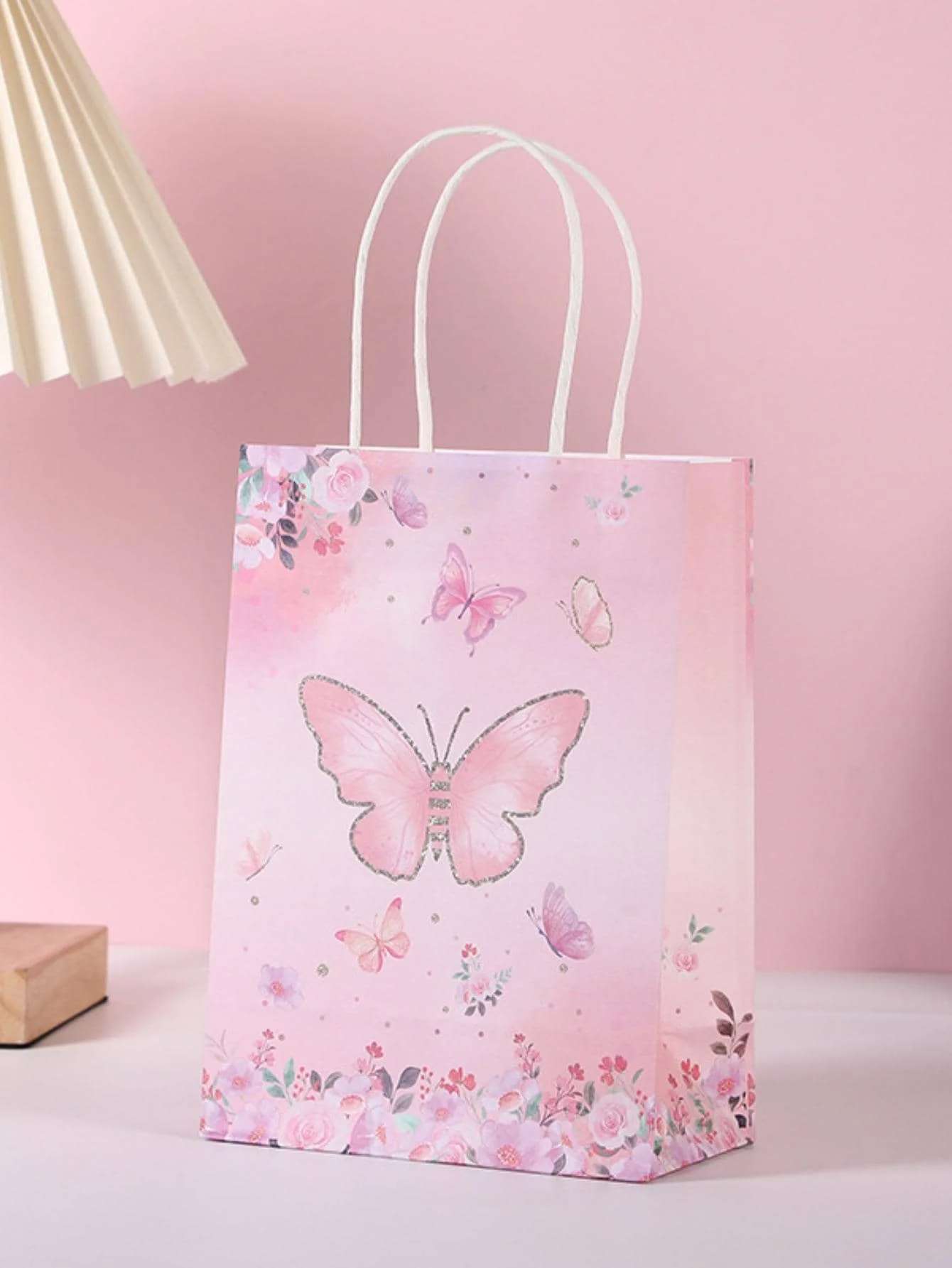 Butterfly flower crown Butterfly paper bag party gift bag paper gift bag set of 5