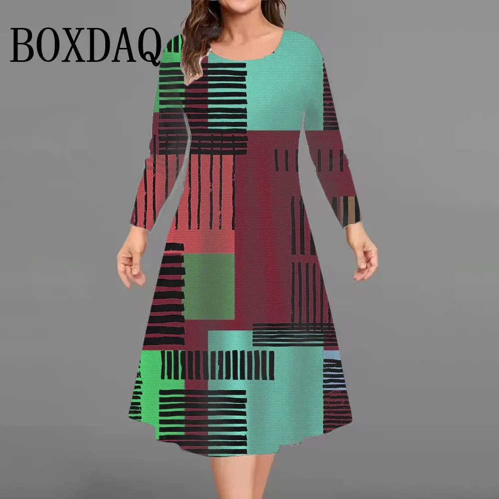 Vestidos Rayas Geométricas Talla Grande - usage example