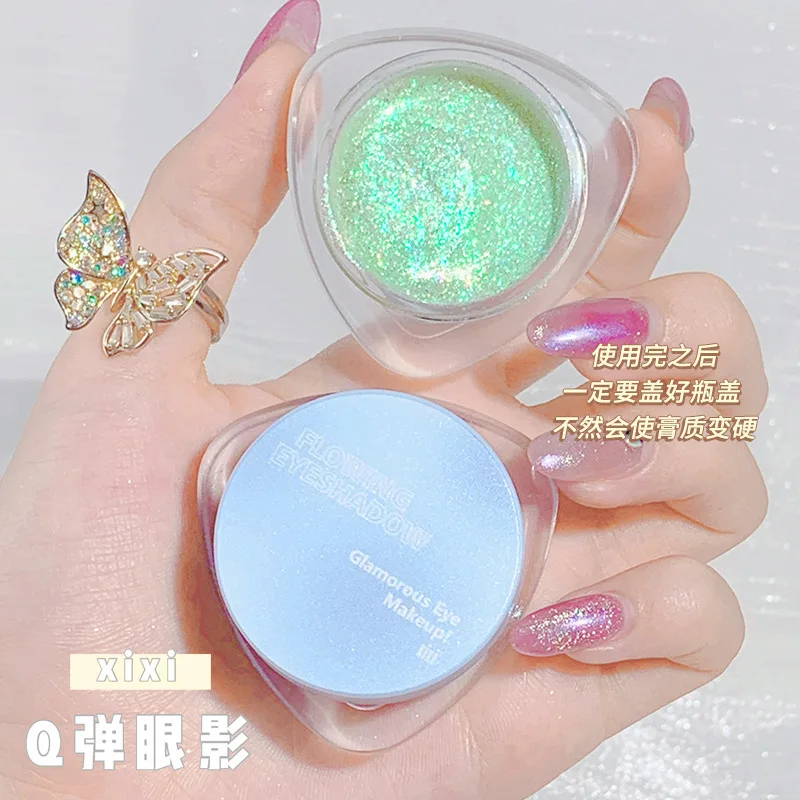 xixi Shine Galaxy Flowing Eyeshadow Portable Pearlescent Highlight Brighten Single Eyeshadow waterproof monochrome Eye Shadow