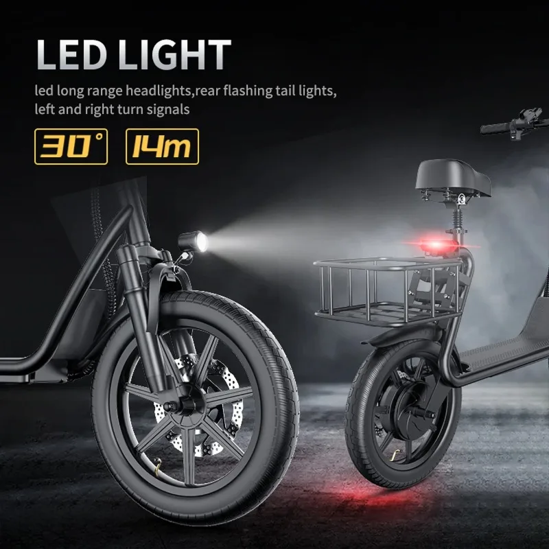 

Foldable 10.4/22.5AH Battery 45-100KM Adult Ebike 500W Electric Bicycle Max Range 35KM/H Max Speed Shock Absorption