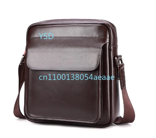 

Cowhide single-shoulder bag, crossbody bag for men, business leather bag, fashionable briefcase and small backpack.