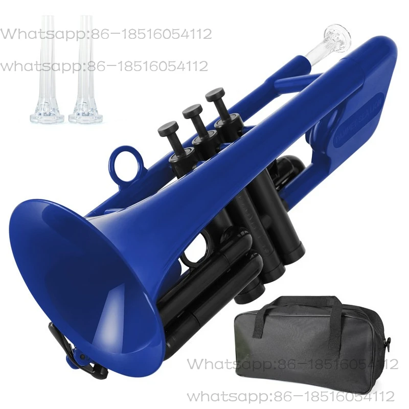 Short Trumpet Beginner Cornet Children Adult Plastic Cornet B flat C wind instrument