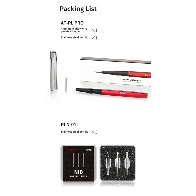 U75B Ergonomic Metal Pen Liner Technical Pen Line Marker Pen For Model Painting
