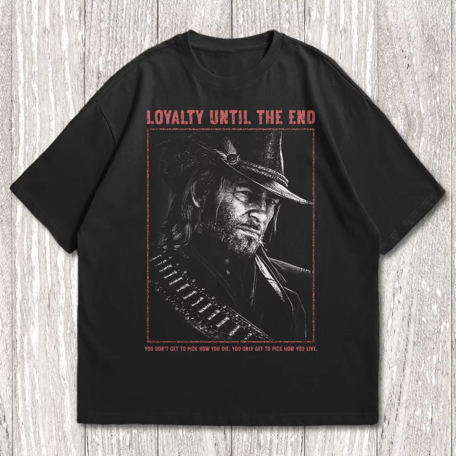 Vintage Arthur Morgan Loyalty Until The End Cowboy Portrait T-shirt Men Women Soft Cotton Short Sleeve Fan Daily Tops