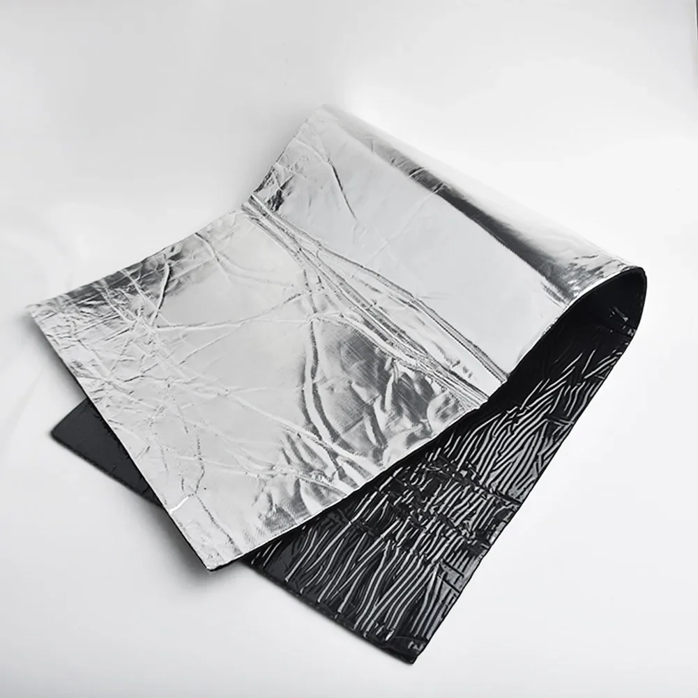 100x40cm 5mm Car Hood Engine Firewall Heat Mat Deadener Sound Proof Noise Insulation Aluminum Foil Sticker Mats