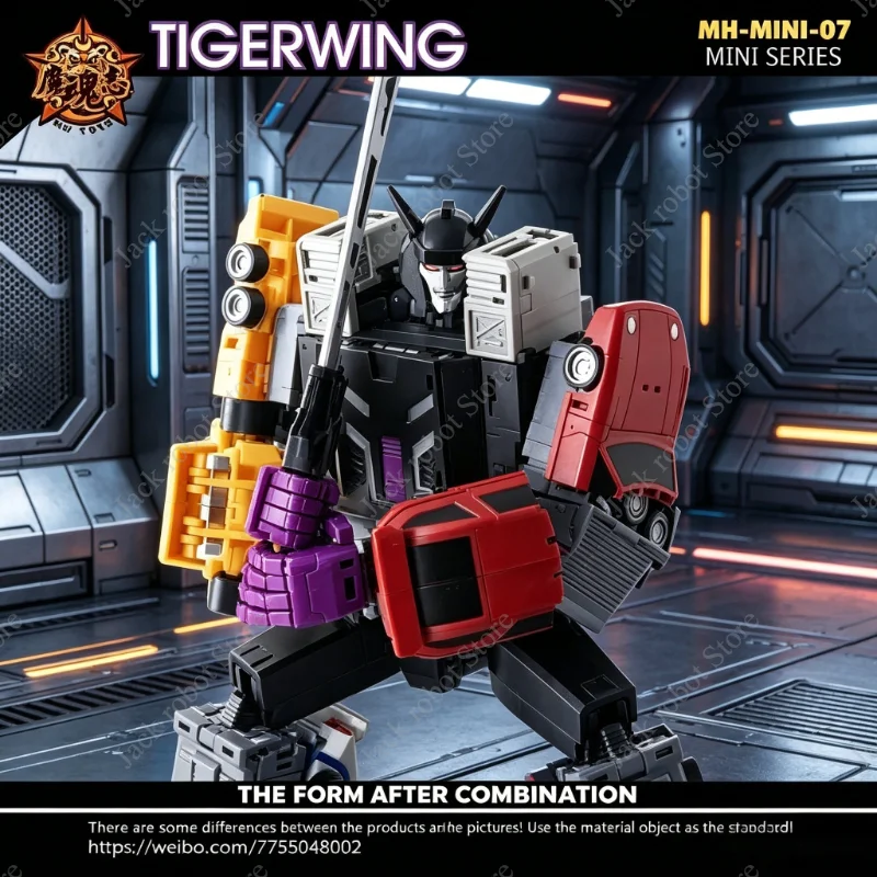 

【In Stock】5IN1 Transformation MHZ MH-MINI-07 Tigerwing Motormaster Menasor Breakdown Wildrider Action Figure