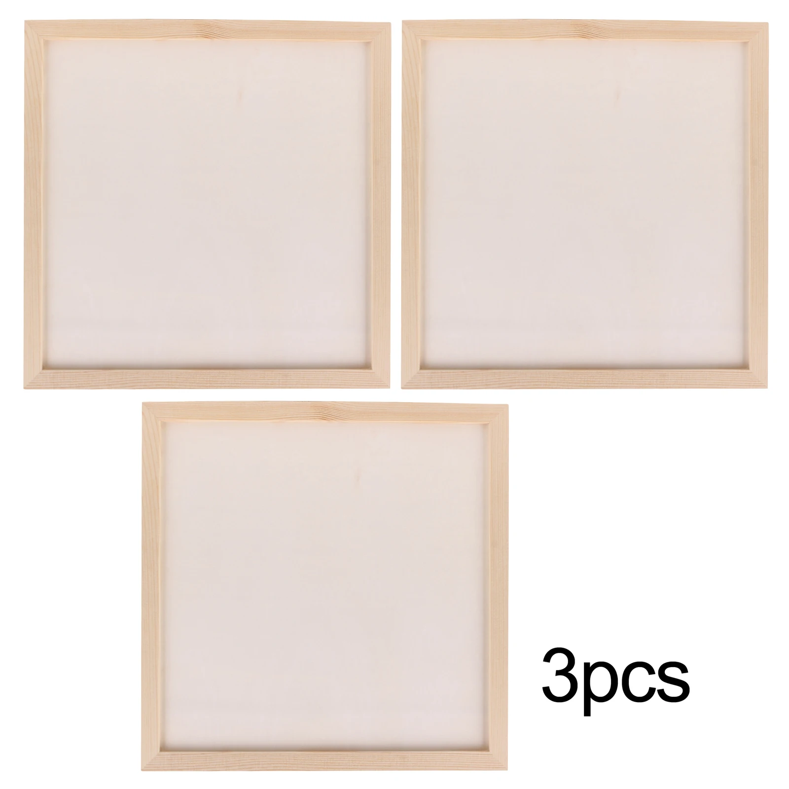 1 Set Of 3 Pieces Wooden Picture Frames For Crafts 11.81x11.81 Inches