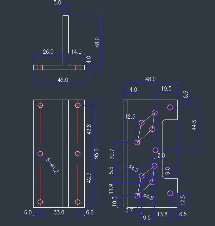 1 pair of QUAD405 Power Amplifier Audio Board black Dedicated T-type Conduct Heat Angle Aluminum