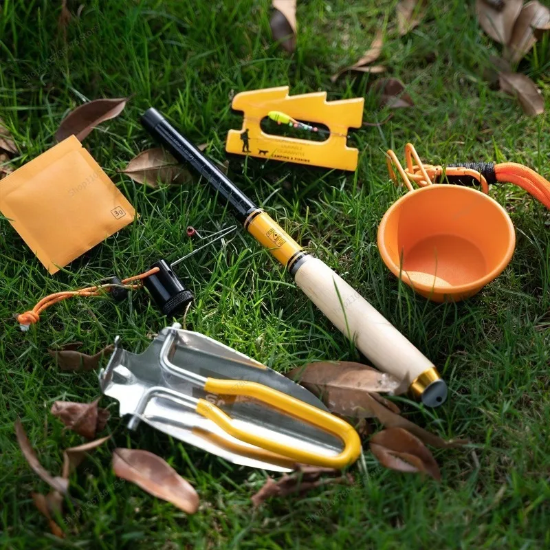 For Portable Foldable Stainless Steel Mini Shovel Beachcombing Garden Potted Plant Digging Hand Tool