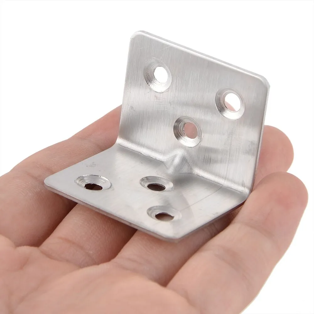 

50PCS Detachable Corner Bracket 90 Degree Right Angle Fixed Bracket for Wood Furniture Bedframe Cabinet Accessories