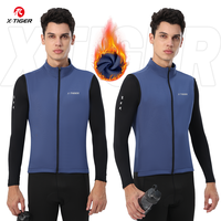 X-TIGER Cycling Vest Winter Thermal Fleece Windproof Bike Vest Bicycle Cycling Waistcoat Fleece Sleeveless Jacket Reflective