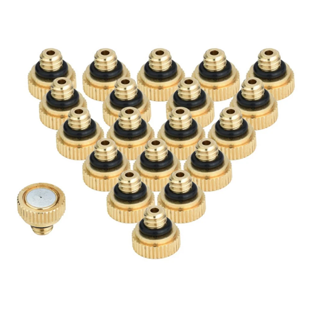 32 PCS Nozzle for Cooling Stystem Lead-free Nozzles Low Pressure Misting Spray Brass