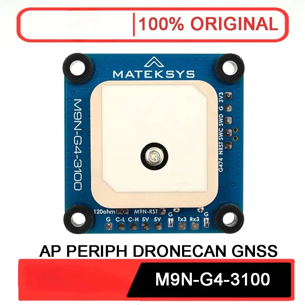 

MATKYS M9N-G4-3100 AP_Periph G474 CAN Node, модуль NEO-M9N GNSS, RM3100, протокол DroneCAN и UART_MSP для RC FPV Drone