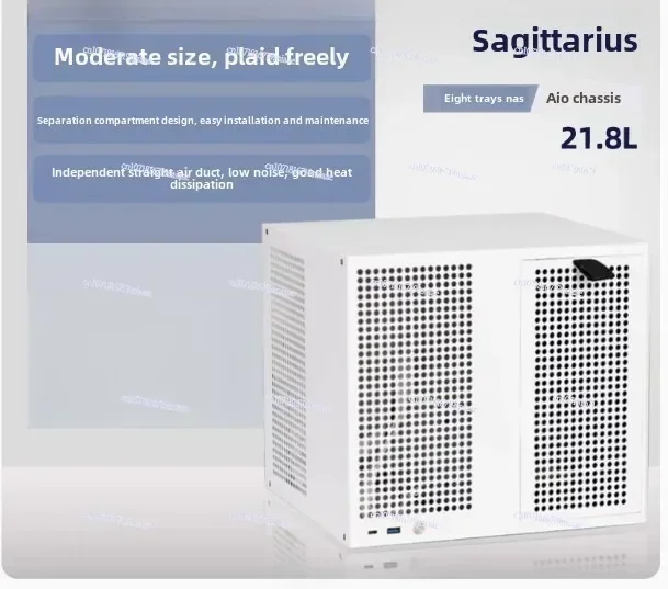 Applicable To Sagittarius 8-Bay NAS Chassis with Backboard, ATX Power Supply, MATX Full Height PCIe, Qunhui AIO Storage, Unraid image 5