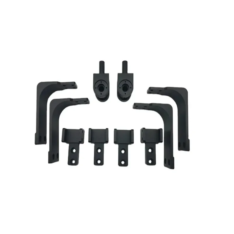 CNC Machining Black Anodized Aluminum Alloy Mechanical Support Connection Fitting Set