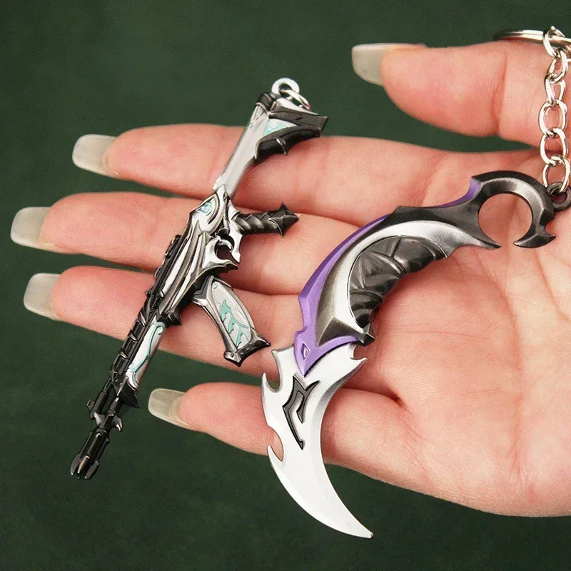 Valorant Agents Weapon Reaver 2.0 Karambit Knife, Metal Vandal Game Peripheral Weapon Model Accessrespiration, Keychains Gifts Toys for Boys