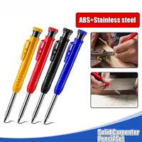 NEW Solid Carpenter Pencil Build-in Sharpener Carpenter Scriber Mechanical Pencil Construction Job Tools for Woodworking Drawing