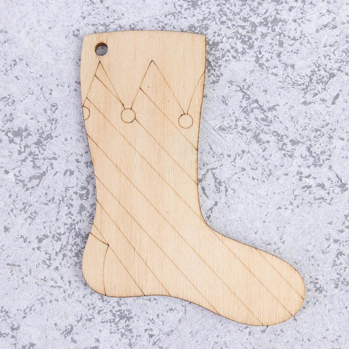

20 Pcs Wooden naments Craft Decorations Christmas Tree Pendant DIY Blank Sock Hanging Smooth Surface Holiday Party Accessories