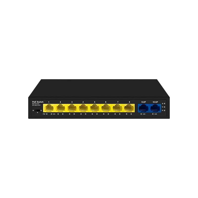 4 8 16 Ports POE switch Ethernet with standardized port IEEE 802.3 af/at  2 Gigabit uplink +1 SFP  250m