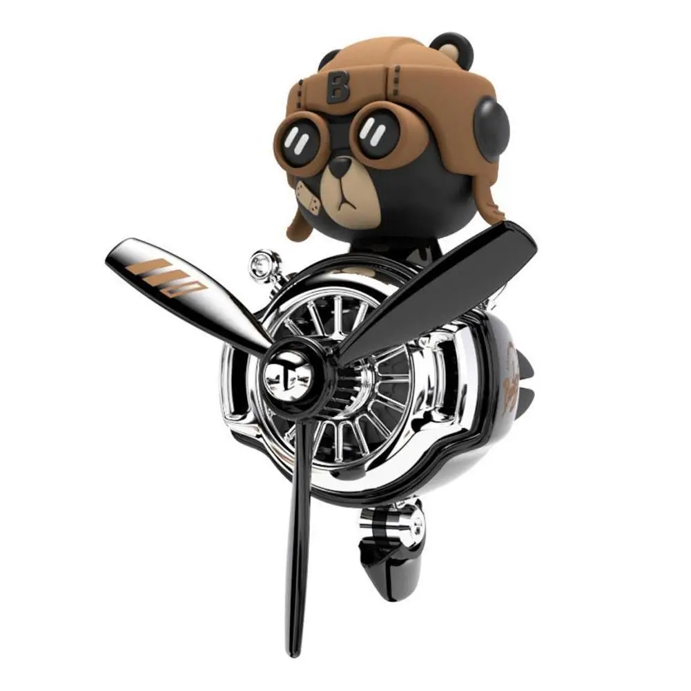 흔들리는 머리 방향제 헬리콥터 자동차 에어 벤트 향수, 해골 인형, 스켈레톤 자동차 디퓨저 프로펠러, 파일럿 방향제