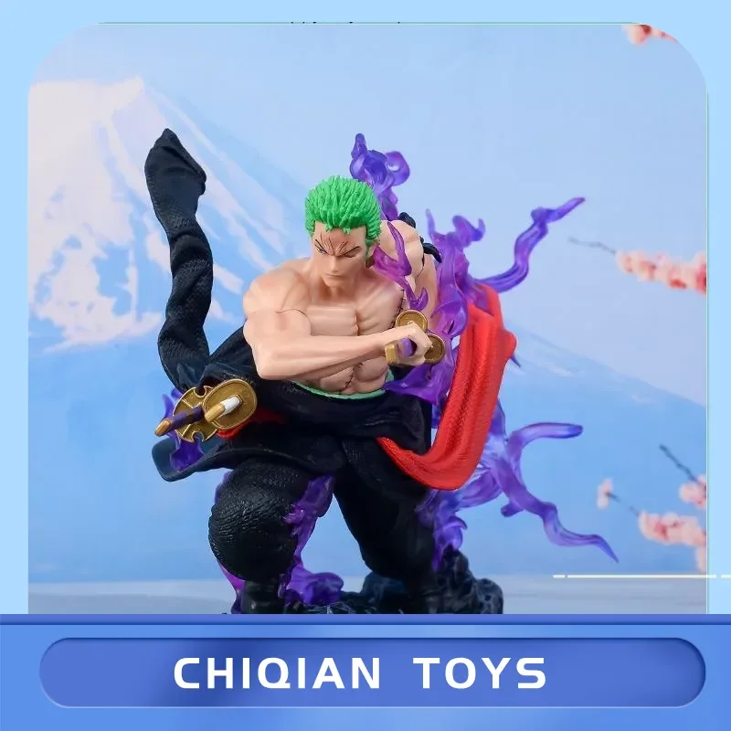 قطعة واحدة زورو 17 سنتيمتر رسم السيف إعداد تشكل أنيمي نموذج لجسم تمثال لتزيين سطح المكتب تحصيل عمل الشكل #3