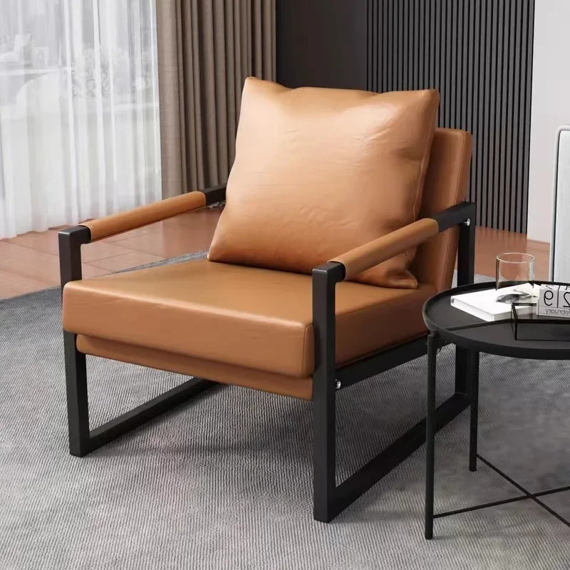 Nordic Single Sofa Chair Light Luxury High Sense Lazy Sofa Home Living Room Bedroom Leisure Chair Minimalist Tiger Chair