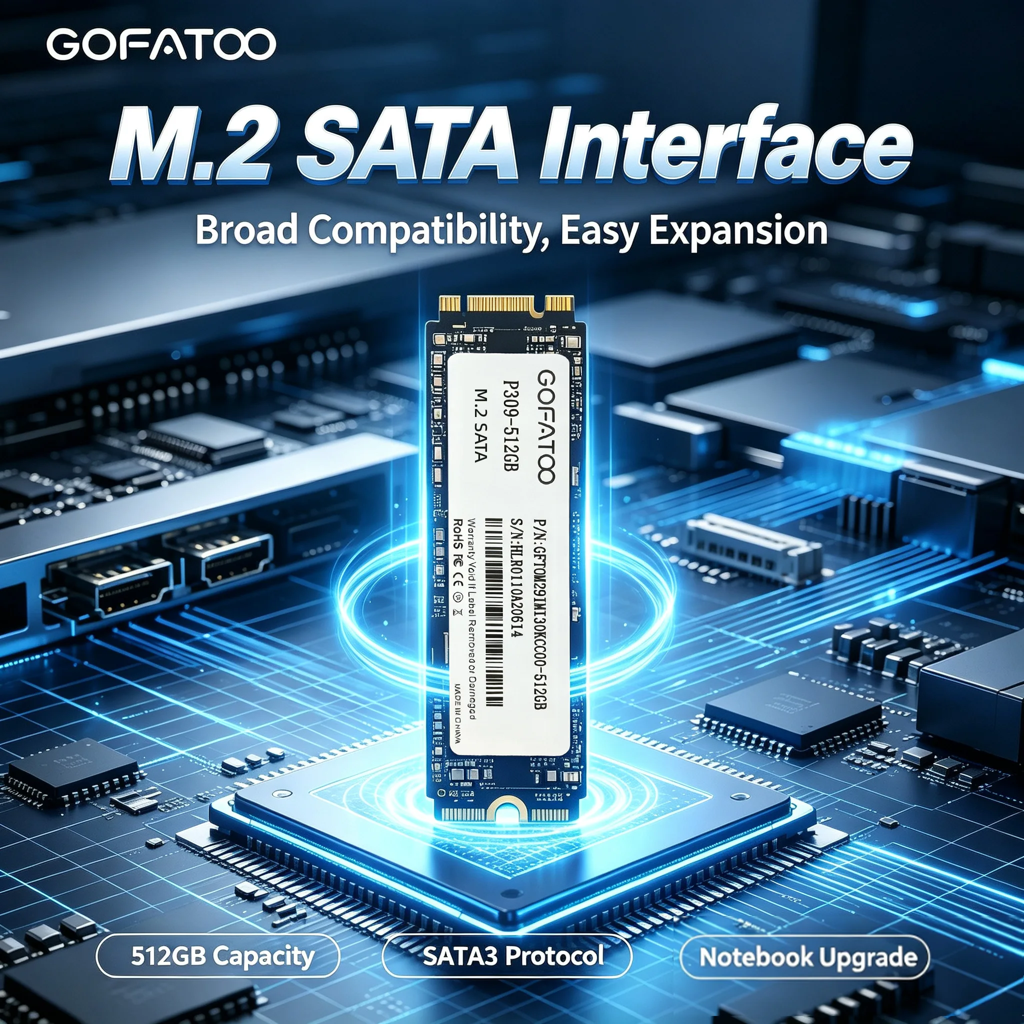 GOFATOO M.2 2280 NGFF SATA III SSD 560MB/s Internal Solid State Drive For Laptop Desktop PC 2TB 1TB 512GB 256GB 128GB view 5