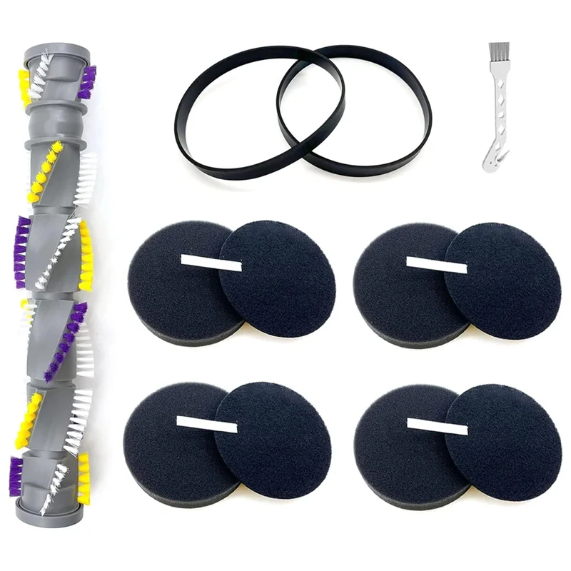 Piezas A84G para Bissell Cleanview Swivel Pet Crosswave 2252 2486 2488 2489 2253 2254 2258: 1 cepillo giratorio, 2 correas y 4 filtros