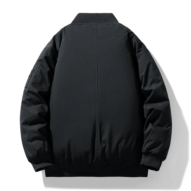 Winter Parkas Men Thick Warm Jacket Puffer Jacket Men Youth Warm Cotton-padded Coat Windproof Trendy Solid Color Hooded Parkas