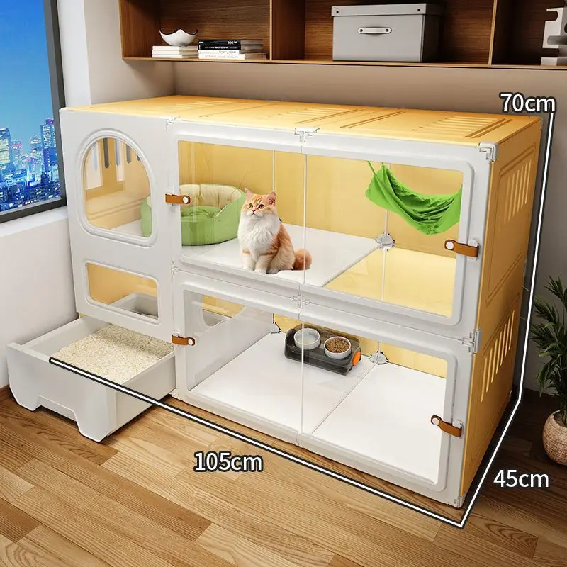 

The cat cage does not occupy an area a toilet. Integrated cat villa household indoor small apartment cat house free space