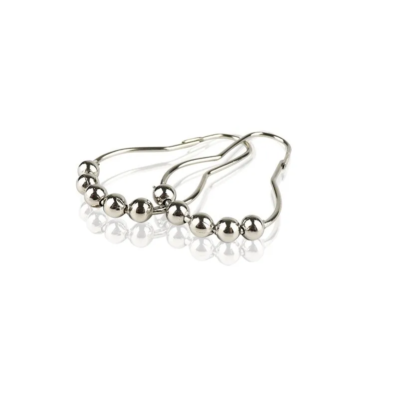 Gourd Style Rolling Ball Curtain Rings 13 pcs, Smooth Non-Stick Glide, Bedroom Curtain & Bathroom Shower, Easy Mount