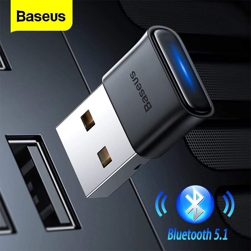 Baseus Adapter USB Bluetooth na PC głośnik do laptopa mysz muzyka Audio bezprzewodowy nadajnik Bluetooth BT klucz odbiorczy adapador
