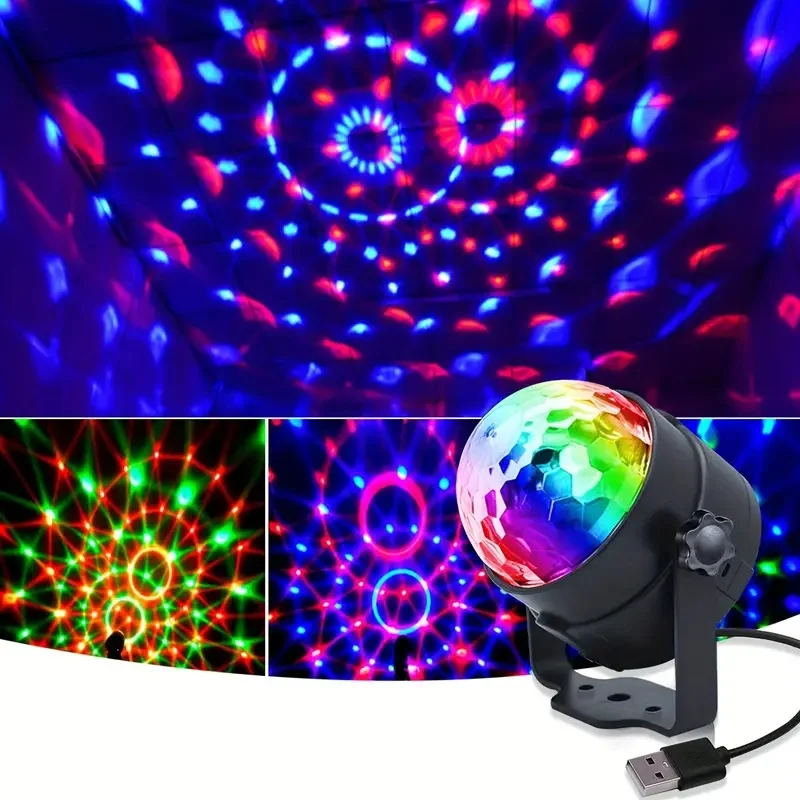 

USB-красочный светильник для диско-шара: светильник для проектора Magic Ball, подходит для фестивального украшения — идеально подходит для вечеринок по случаю дня рождения, Христа