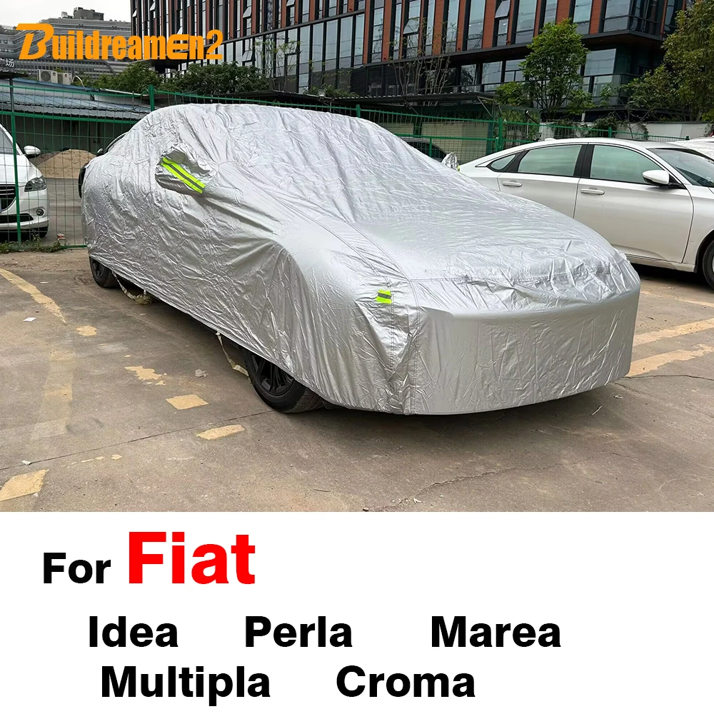 Buildreamen2 Full Car Cover Sun UV Snow Rain Wind Ice Resistant Waterproof Auto Cover For Fiat Multipla Idea Marea Perla Croma