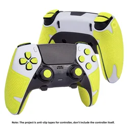 Yellow TALONGAMES Controller Grip Tape For Playstation 5 DualSense Edge,Anti-Slip,Buttons,Textured Skin Kit PS5 Edge Handle Grip