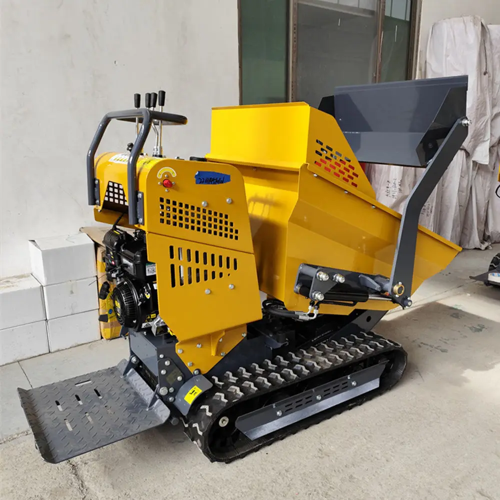 Compact Mini Tracked Dumper Mini Track Loader Self Loading Hydraulic Tipping Mini Dumper Tracks Loaders for Fruit Orchards