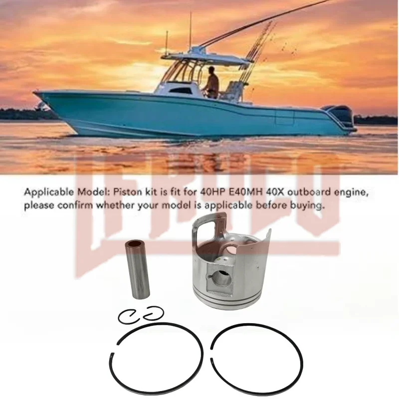 2-stroke Boat Motor Engine Accessories for Yamaha Outboard Parts 40HP E40MH 40X Parsun 80mm Piston Kit Replace 66T-11631-01-93