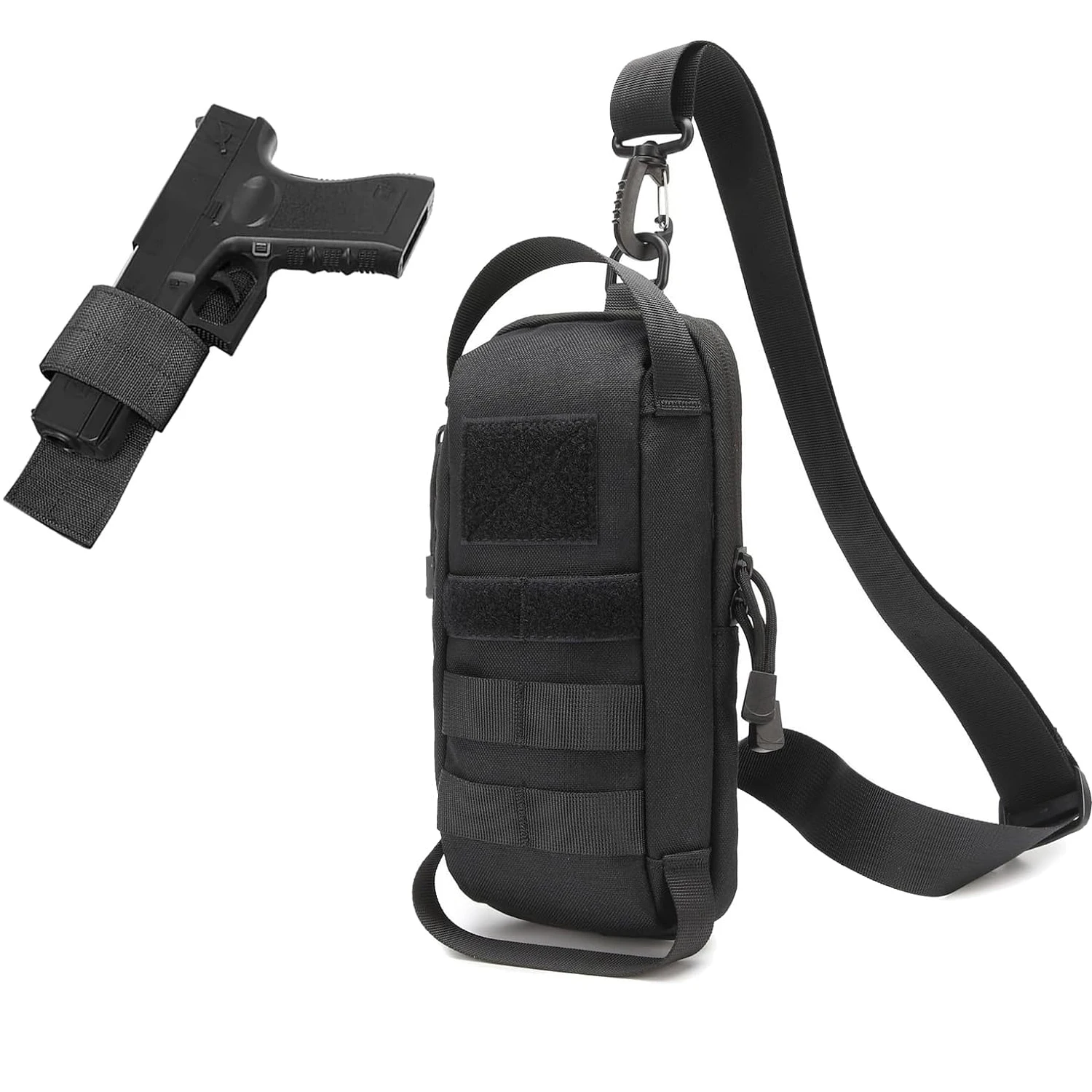 Pistol Bag, EDC Tool Kit, Chest Concealment Carry Bag for Traveling and Hiking