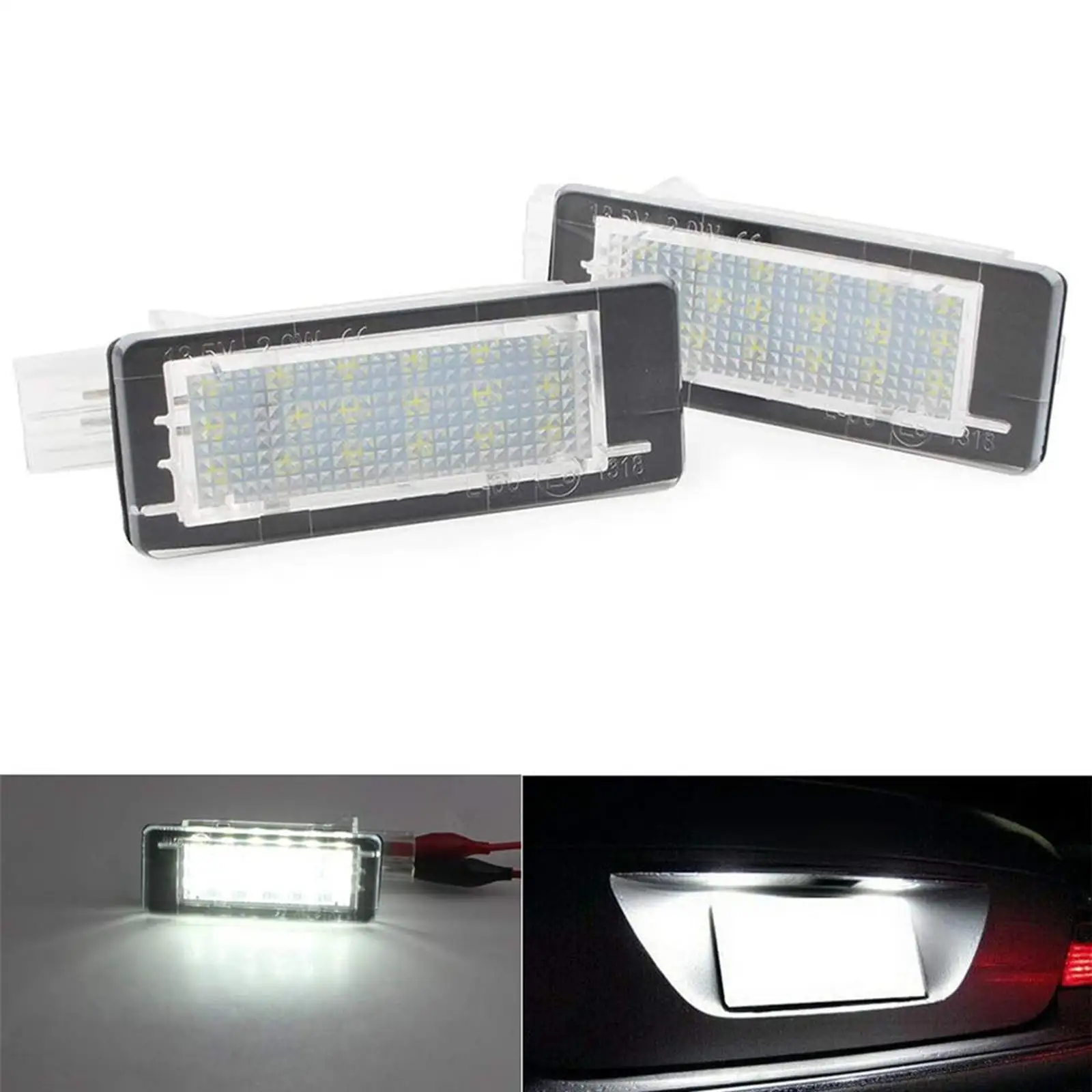 2 Pieces License Plate Light LED Plate Light Energy Efficient Compatible