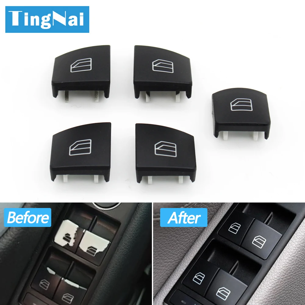 Car Window Switch Button Cover Cap Replacement For Mercedes Benz A B C E GLK GLA CLA W176 W246 W204 W212 X204 W156 W117 